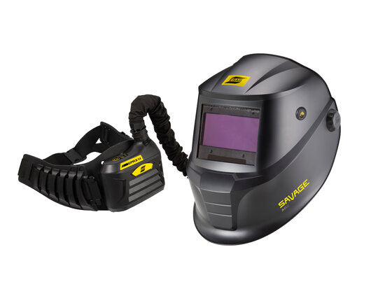 ESAB Savage A41 Welding Helmet complete with ESAB EPR-X1.1 PAPR Unit 1m Package
